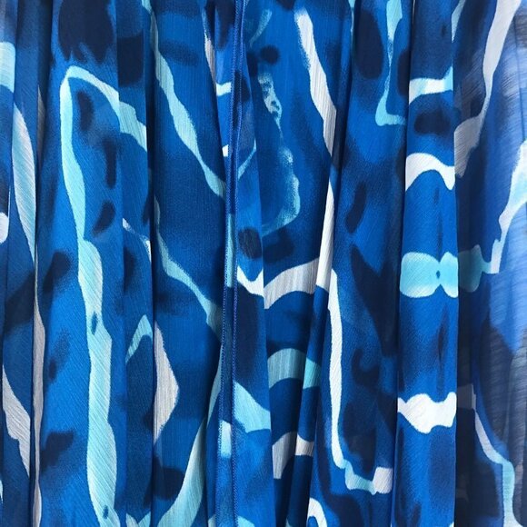 Ashley Stewart Blue Print Midi Dress Plus Size 18/20 - Picture 4 of 5